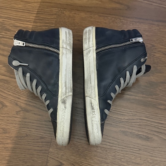 Golden Goose Black High-Top Sneakers with Silver Accents 36 - Picture 5 of 12